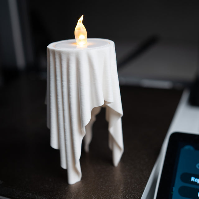 Set 2 Candele decorative effetto fantasma – Luce LED calda