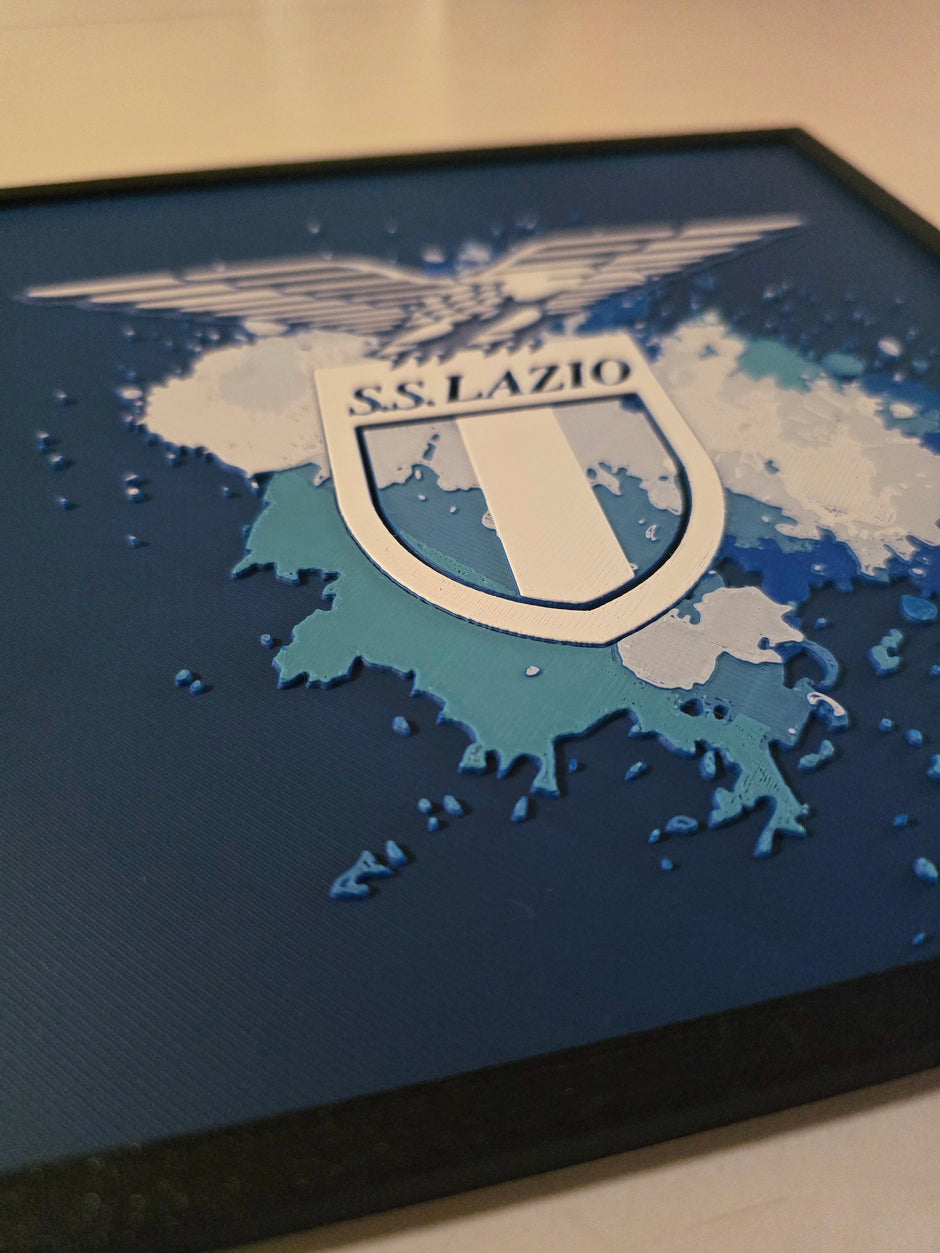 Quadro 3D S.S. Lazio con logo aquila – Stampa 3D
