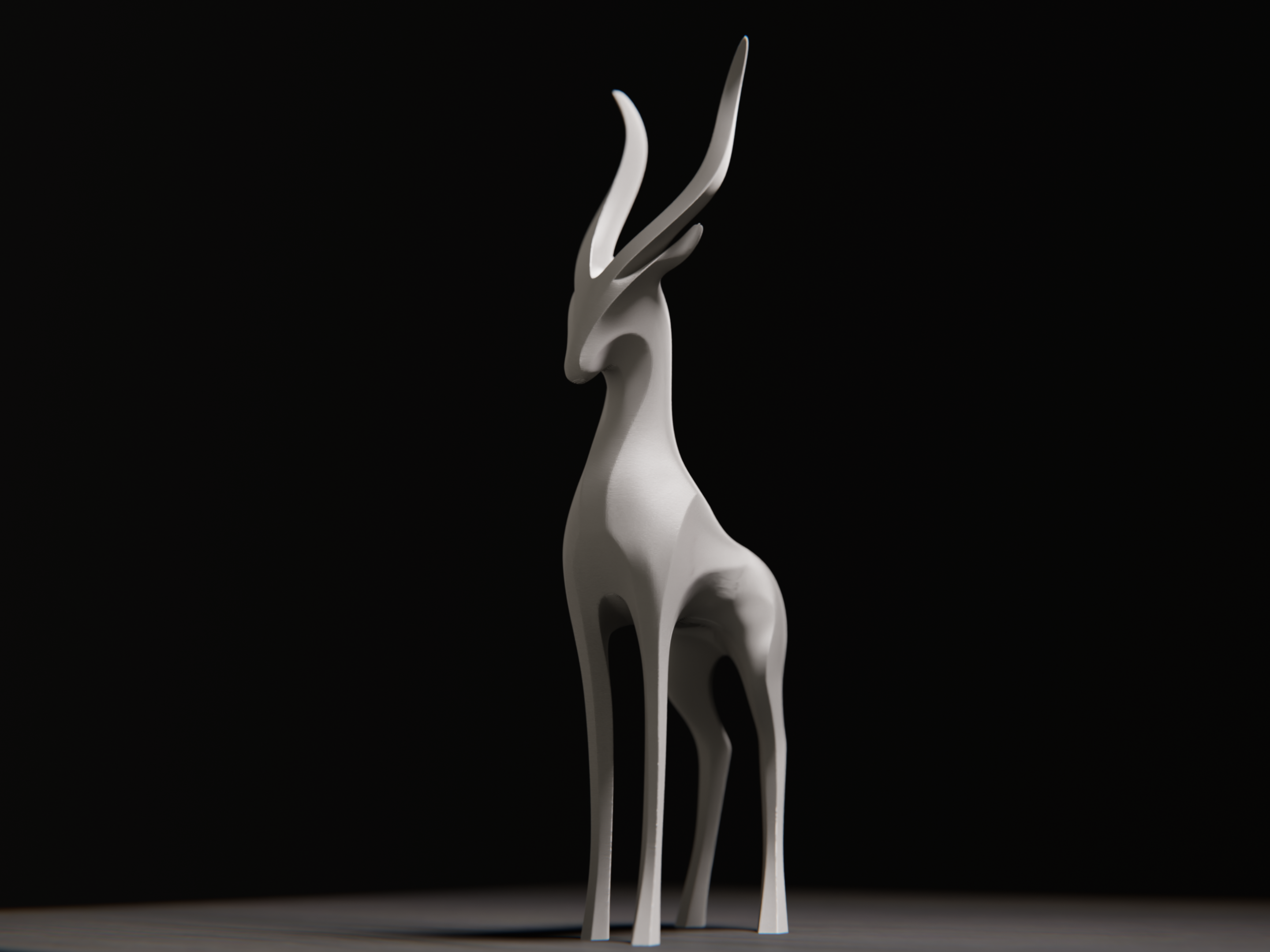 Scultura moderna in stampa 3D – Gazzella minimal design 25 cm
