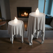 Set 2 Candele decorative effetto fantasma – Luce LED calda