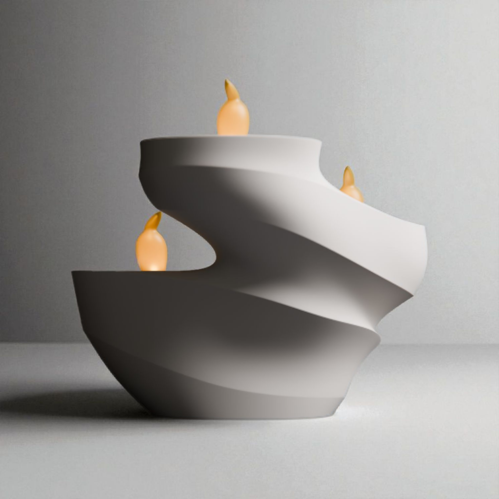 Elegante portacenere + 3 candele Led