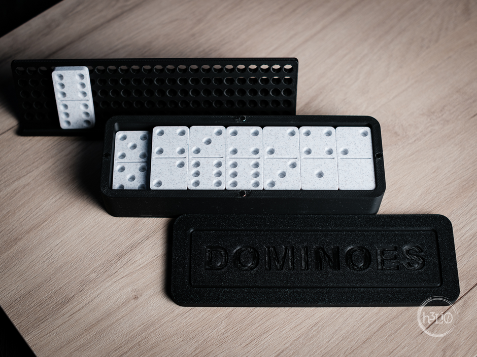Set domino con custodia e supporto – design moderno compatto