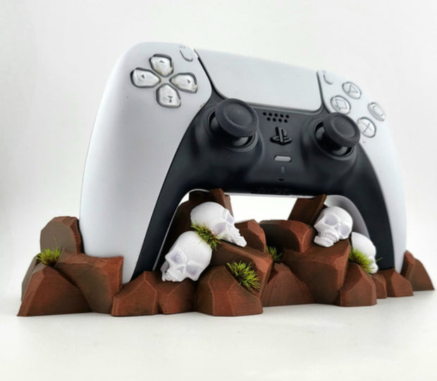 Supporto 3D per Controller PS5 – Stile Fantasy con Teschi e Rocce!