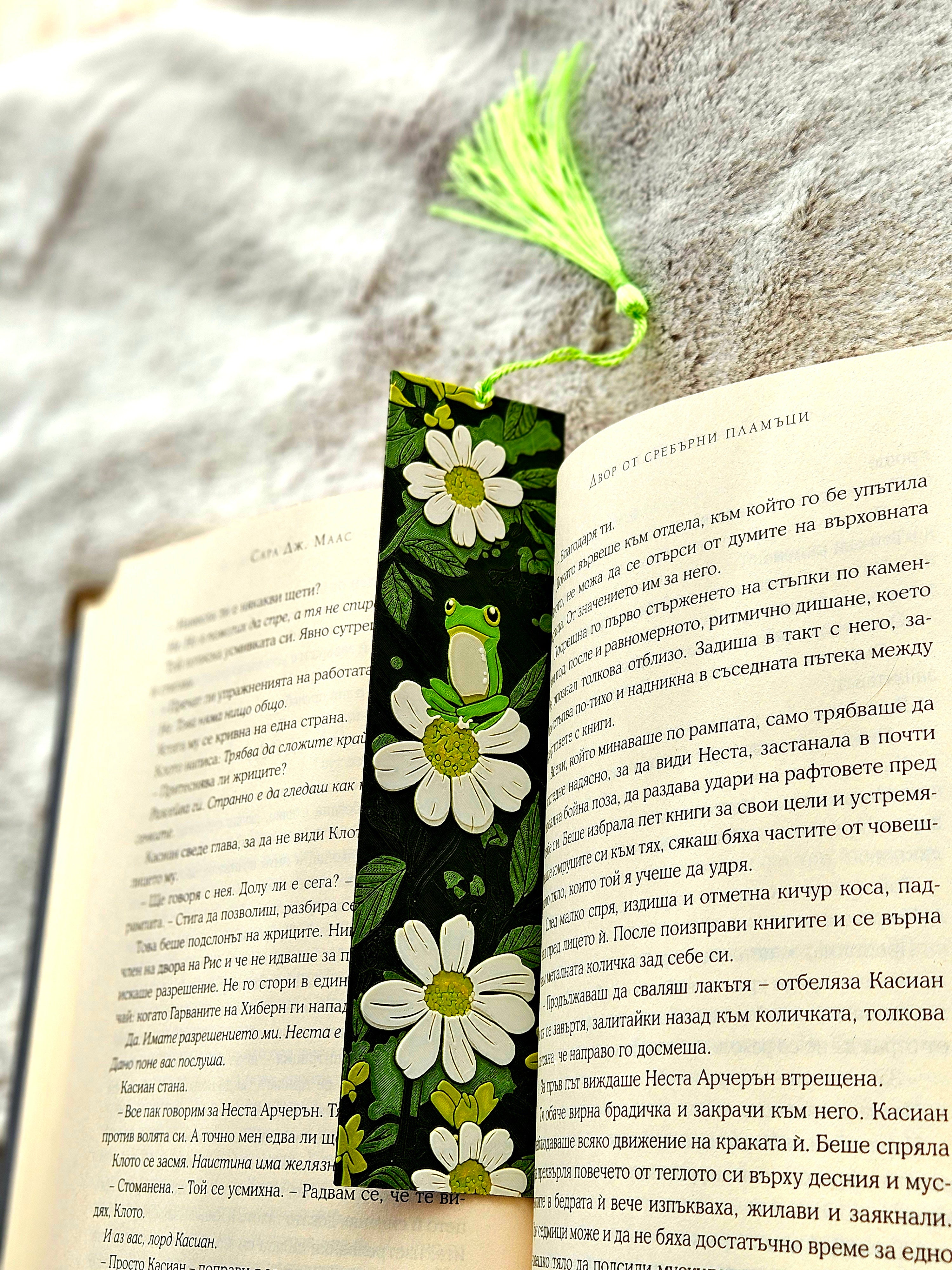 Segnalibro con Rana e Margherite